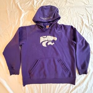 Vintage Nike Purple Hoodie with Kansas State Embroidery